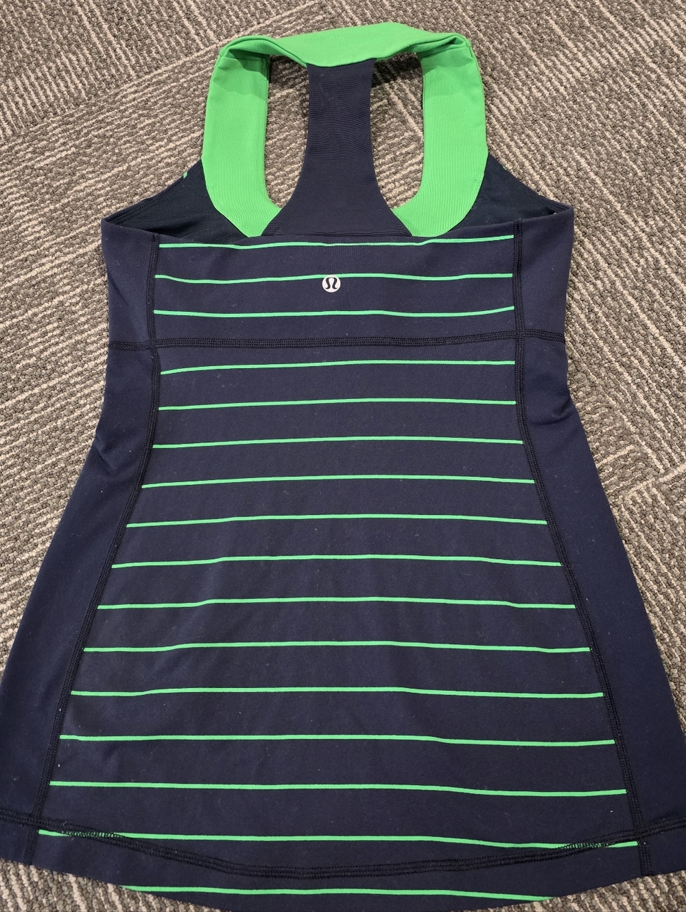 Lululemon 2013 Scoop Neck Tank *Luon LightSlalom Stripe Inkwell - Picture 3 of 7
